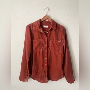 Thread and Supply velvet button down long sleeves.